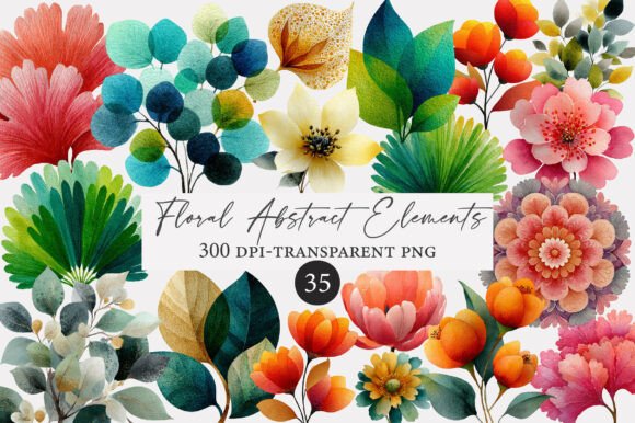 Download Floral Abstract Elements Clipart - Element Collection