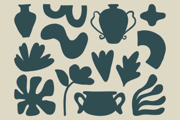 Download Abstract Organic Botanical Shapes Vector - Shapes Collection