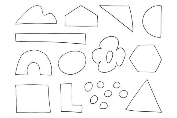 Download Basic Shapes Outline Set Line Art SVG - Shapes Collection