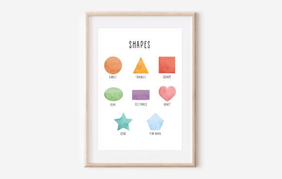 Download Watercolor Shapes Chart, Shapes Set - Shapes Collection