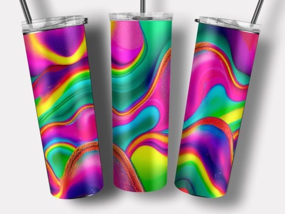 Download Psychedellic Organic Shapes Tumbler Wrap - Shapes Collection