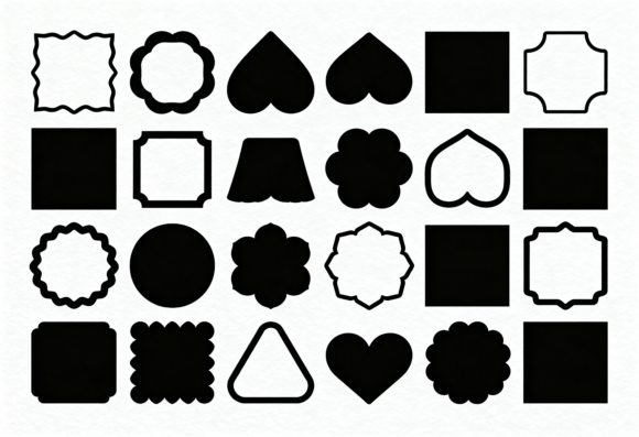Download Unique Shapes SVG Bundle Clipart Frames - Shapes Collection