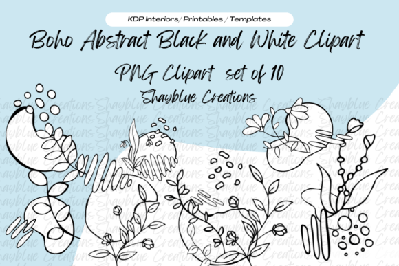 Download Abstract Boho Black and White Clipart - Boho Collection