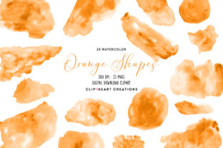 Download Orange Watercolor Shapes - Shapes Collection
