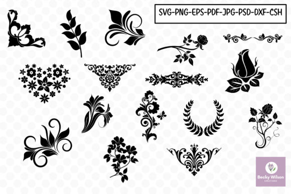 Download Floral Shapes and Templates - Shapes Collection