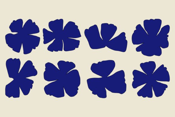 Download Minimalist Abstract Flower Shapes Design - Shapes Collection