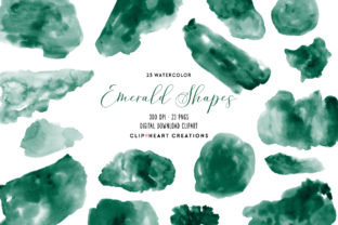 Download Emerald Watercolor Shapes - Shapes Collection