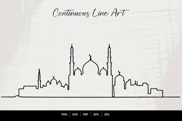 Download Brisbane Skyline Continuous Line Art - Premium Resources