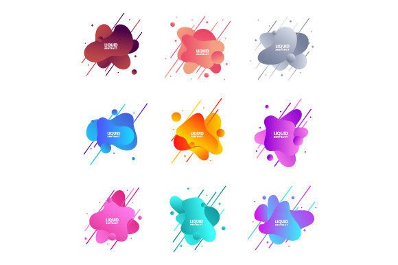 Download Abstract Liquid Shapes Modern Graphic - Shapes Collection