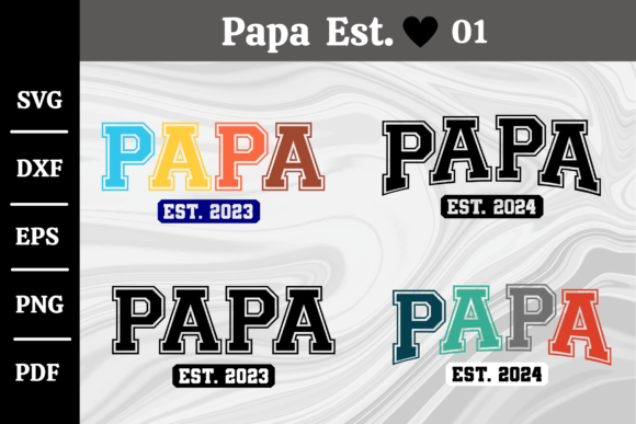 Download Papa Est. 2020-2024 Svg Silhouette #01 - 2020 Collection