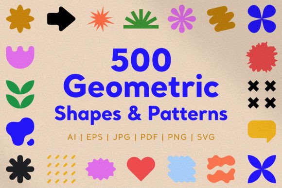 Download 500 Geometric Shapes &amp; Patterns - Shapes Collection