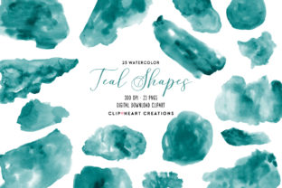 Download Teal Watercolor Shapes - Shapes Collection