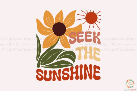 Download Seek the Sunshine Boho Flower Design PNG - Boho Collection