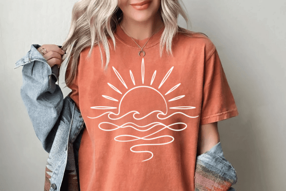 Download Boho Ocean Sun Tee, Nature Graphic Shirt - Boho Collection