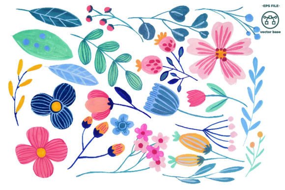 Download Watercolor Flower Elements Clip Art - Element Collection