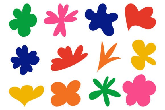Download Abstract Floral Shapes Hand Drawn - Shapes Collection