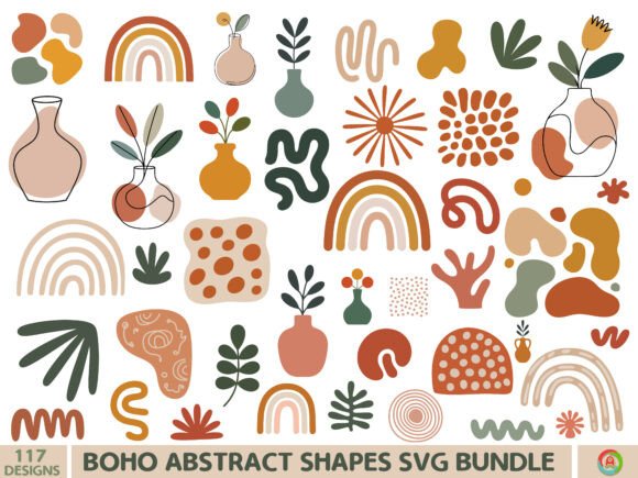 Download Boho Abstract Shapes Svg Bundle - Boho Collection