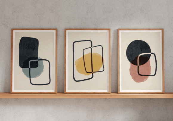 Download Set of 3 Abstract Watercolor Shapes Boho - Boho Collection
