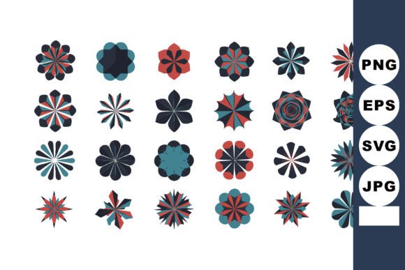Download Abstract Geometric Flower Shapes Vector - Shapes Collection