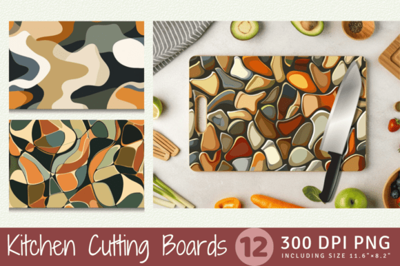 Download Earth Tones Abstract Shapes Cutting Boar - Shapes Collection
