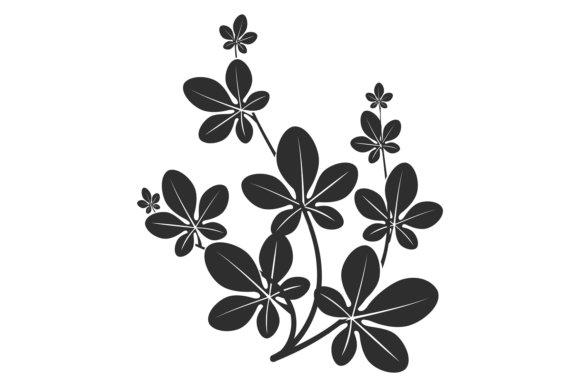 Download Floral Decorative Element. Black Leaves - Element Collection