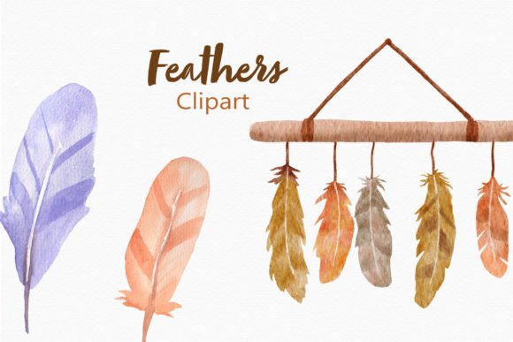 Download Feathers Watercolor Clipart Boho Decor - Boho Collection