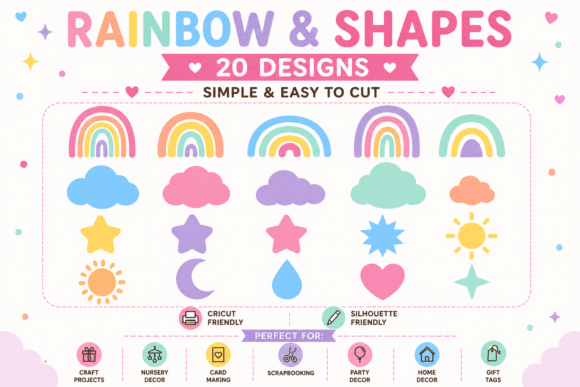 Download Rainbow Shapes SVG Bundle - Shapes Collection