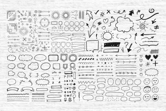 Download Hand Drawn Doodle Elements Collection - Element Collection