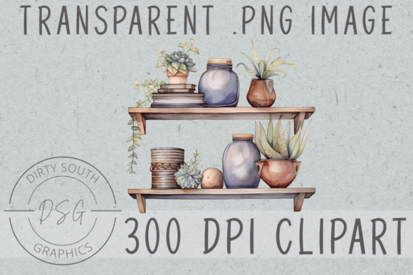 Download Watercolor Boho Decor Shelf - Boho Collection