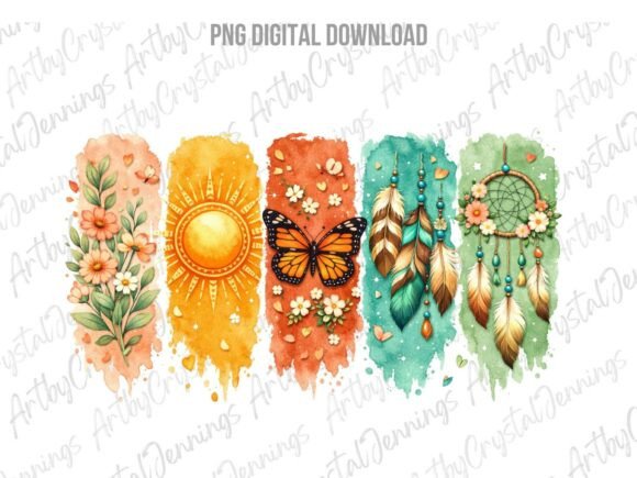 Download Boho Butterfly Paint Brushstroke PNG - Boho Collection