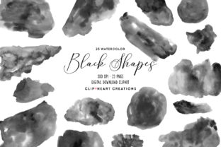 Download Black Watercolor Shapes - Shapes Collection