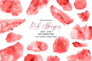 Download Red Watercolor Shapes - Shapes Collection
