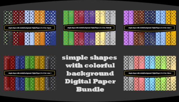 Download Simple Shapes with Colorful Background - Simple shapes Collection