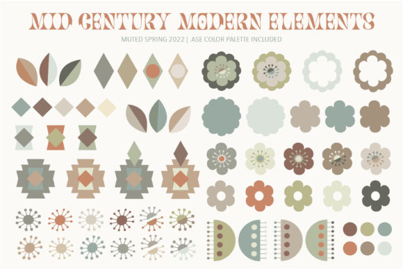 Download 65 Mid Century Modern Element Collection - Element Collection