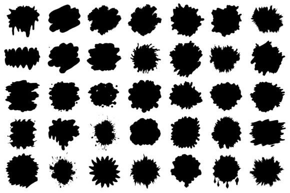 Download Brush Stroke Shapes Set, Grunge Strokes - Shapes Collection
