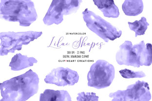Download Lilac Watercolor Shapes - Shapes Collection