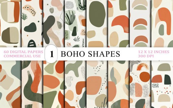 Download Abstract Boho Shapes Background - Boho Collection