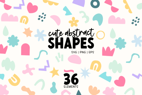 Download 36 Cute Abstract Shapes SVG Bundle - Shapes Collection