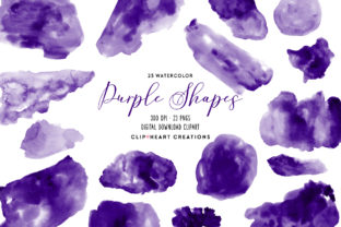 Download Purple Watercolor Shapes - Shapes Collection